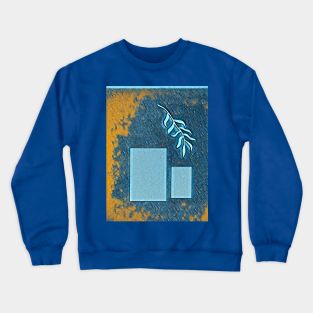 Abstract Blue and Yellow Design Crewneck Sweatshirt